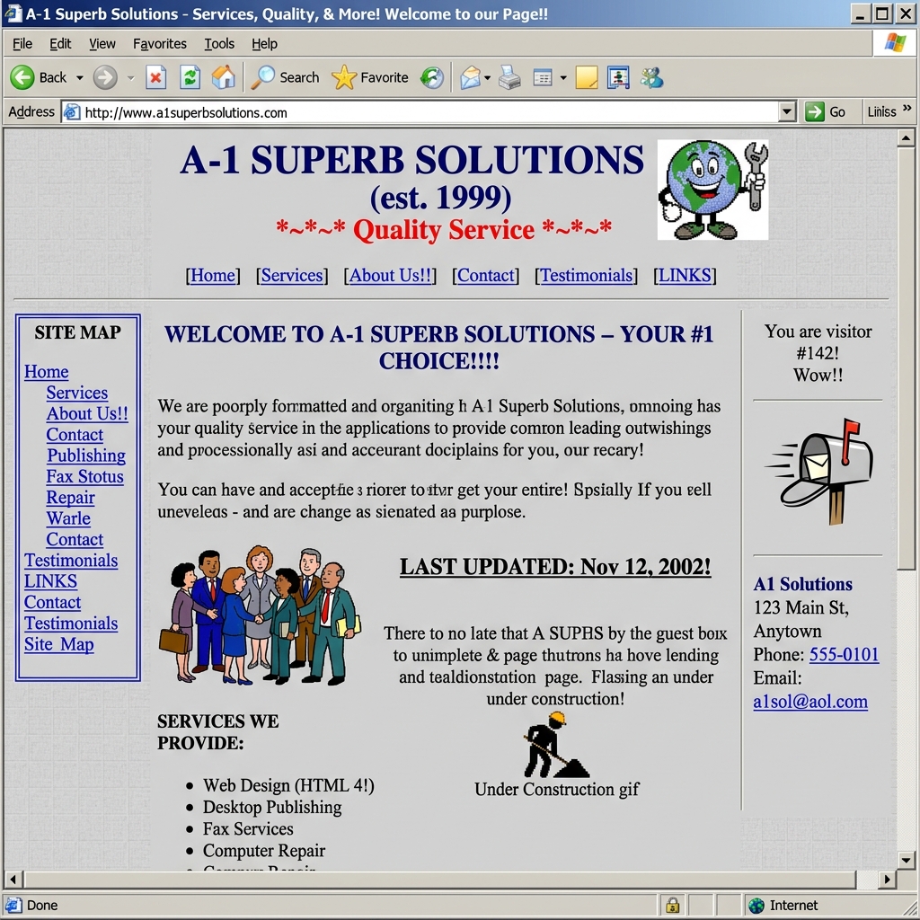 Altes Webdesign