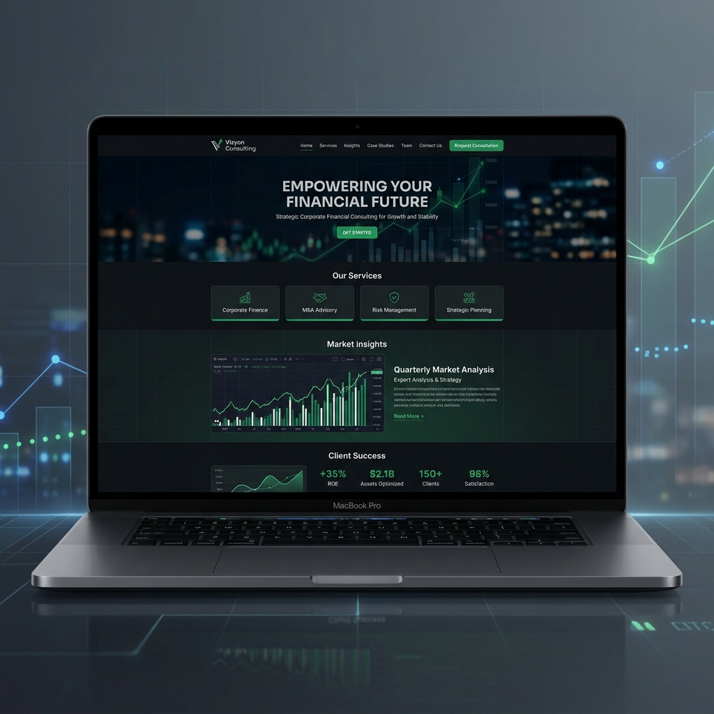 Vizyon Consulting Website Mockup